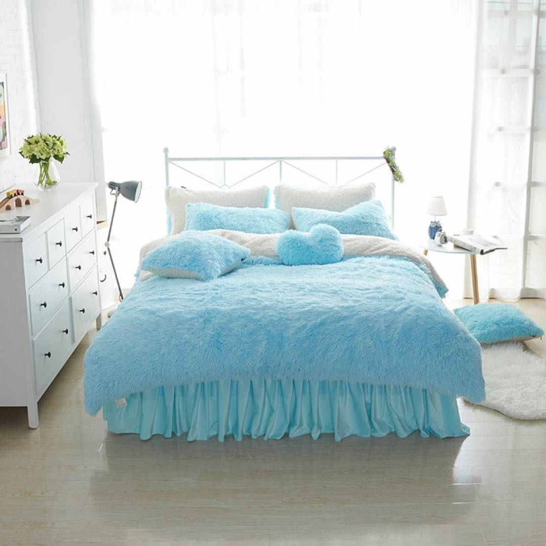 Fluffy Soft Shaggy Fleece Bedding Set (8 Colors)
