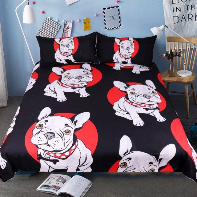French Bulldog Duvet Cover Pattern Bedding Set Bedding Set Collection