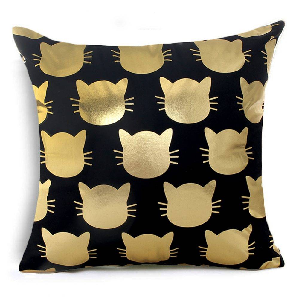 Gold Throw Pillows Cover