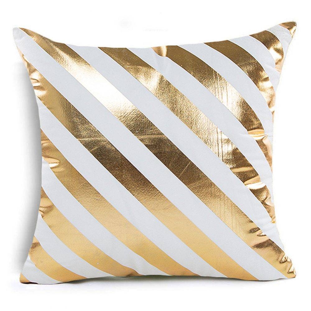 Gold Throw Pillows Cover