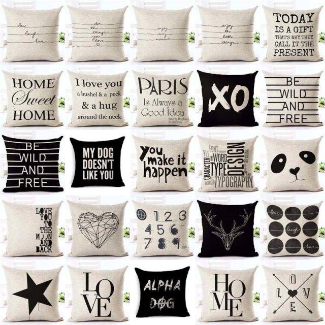 decorative pillows with quotes