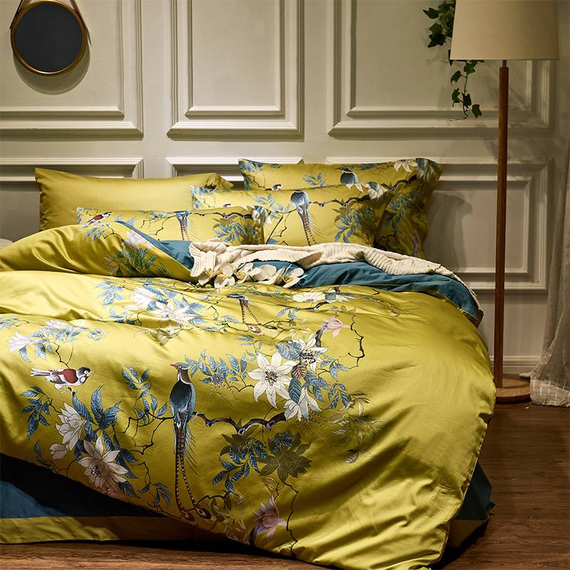 Chinoiserie Silky Soft Bedding Set Egyptian Cotton